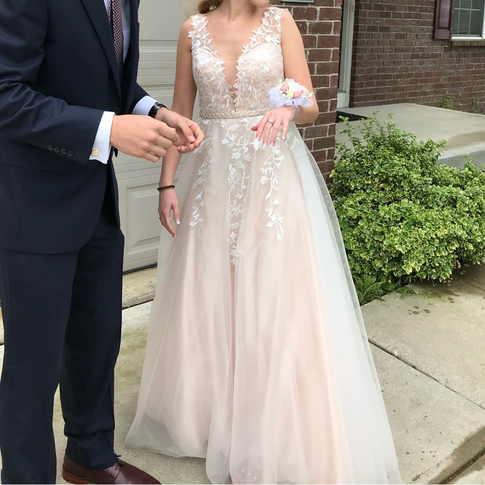 Macys light pink prom dress